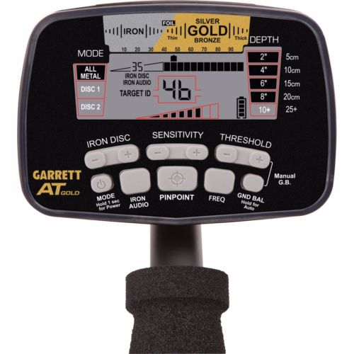 Garrett AT Gold Waterproof Metal Detector with 5"x8" DD Search Coil